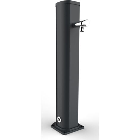 Mobile Lavapano Lisa Sospeso Con Lavabo In Ceramica E Rubinetto Cromato, Grigio Antracite, 41x54x22 Cm