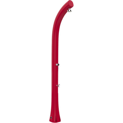 Doccia Solare da Esterno Giardino 30L Miscelatore e Lavapiedi Arkema Jolly Plus Cherry