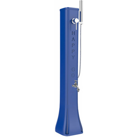 Mini Doccia Solare da Giardino Lavapiedi Miscelatore e Doccetta Mobile Arkema Happy Go Blu