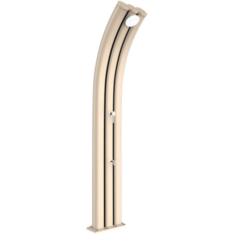 Doccia Solare da Giardino 75L Miscelatore e Lavapiedi Arkema Energy Pro Bianco Crema