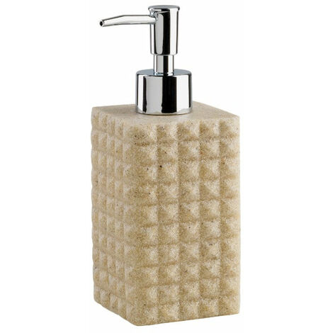 Tft Set 4 Pezzi Bagno In Resina Naama Sabbia – Portasapone, Dispenser E Portaspazzolino