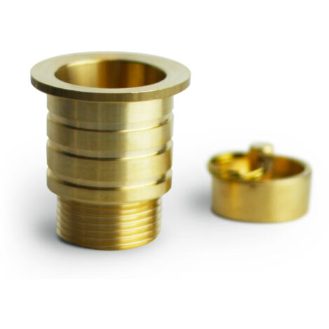 Piletta per Fontana da Giardino da 3/4" in Ottone Lucido con Tappo