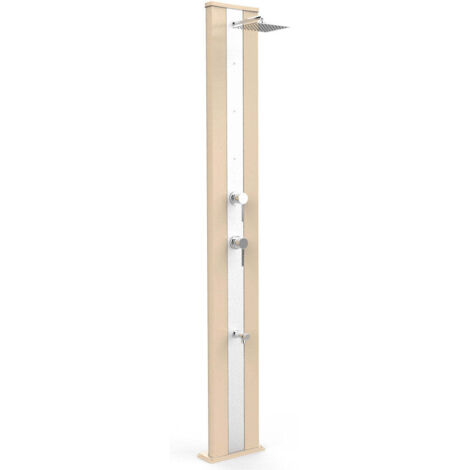 Doccia da Giardino Miscelatore Nebulizzatore e Lavapiedi Arkema Dada S Fascia Inox Champagne Bronze