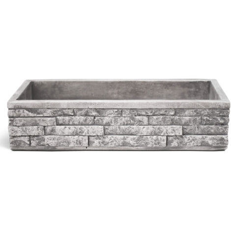 Lavello da Giardino Senza Rubinetto in Cemento Granulato di Marmo Meseta XL Grigio