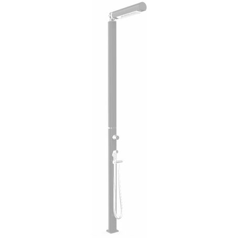 Doccia da Giardino Miscelatore e Doccetta Mobile Arkema Quick Alluminio Satinato