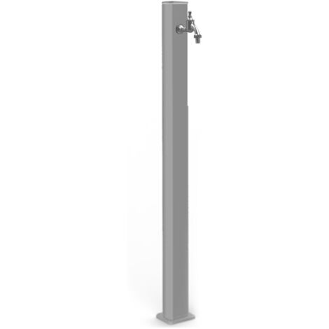Fontana da Esterno con Rubinetto Portagomma Arkema Quick Alluminio Satinato (1/2)