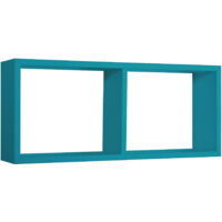 Mensola Da Parete MODULARREDO MORGANA – Blu Baltico 70x30x15,5 Cm, In Fibra Di Legno, Made In Italy, Con Tasselli Inclusi, Carico Max 10 Kg