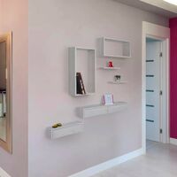 Domino mensola con 2 cassetti da parete design moderno soggiorno