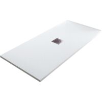Piatto Doccia in Pietra 70x170 cm Bonussi Ardesia Stone Central Bianco