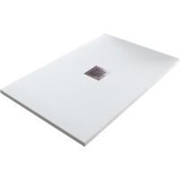 Piatto Doccia in Pietra 75x160 cm Bonussi Ardesia Stone Central Bianco