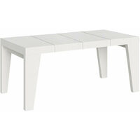 Tavolo Allungabile 90/246x90x77 cm Naxy Premium Bianco Frassino