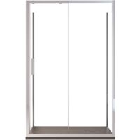 Box Doccia 3 Lati 90x110x90 cm 1 Anta Scorrevole in Cristallo Trasparente 6mm H195 Bonussi Edvige