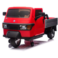 Macchina Elettrica per Bambini Licenza Piaggio Apecar 12V Rosso