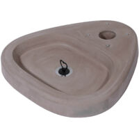 Base per Fontane con Vaschetta 47x48x6 cm in Cemento Belfer 42/BSC/5 Tortora