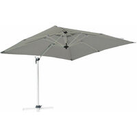 Ombrellone da Giardino Decentrato in Alluminio 3x3m Vorghini Grigio Chiaro