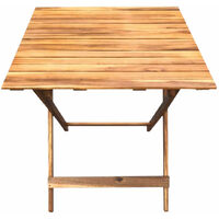 Tavolo Quadrato Pieghevole da Giardino 70x70 cm in Legno