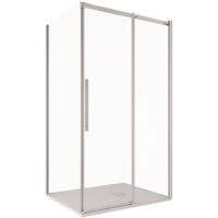 Box Doccia Angolare 1 Anta Scorrevole in Cristallo Trasparente 8mm H200 Bonussi Eliane 70x100 cm