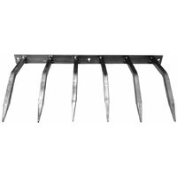 Barriera Antintrusione con Punte in Acciaio 49x24 cm per Balconi Muri di Cinta Argento