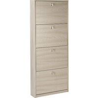 Scarpiera 4 Ante 63x154x18 cm Olmo Chiaro