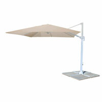 Ombrellone da Giardino Saturno Decentrato 3x3 m in Alluminio grigio Telo Tortora