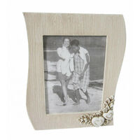 Portafoto 14,5x19,5 Shabby Chic Onda 21x2,5x27 h cm in MDF Tortora