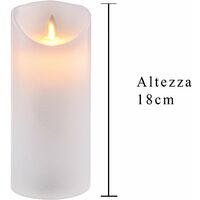 Set 3 Pezzi Candele Cera Bianche Lunghe 18cm - Trade Shop TRAESIO