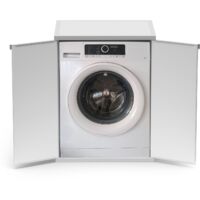 Coprilavatrice da Esterno 68,5x64x88 cm 2 Ante Bianco
