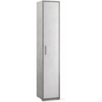 Armadio 1 Anta 39x199x41 cm Cemento/Ossido Bianco
