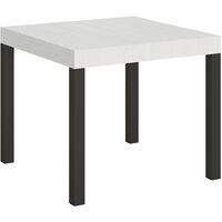 Tavolo Allungabile 90-246x90x77 cm Everyday Bianco Frassino