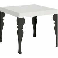 Tavolo Allungabile 90-246x90x77 cm Paxon Bianco Frassino