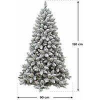 Albero Di Natale Artificiale Innevato 150 Cm 450 Rami Monterey Floccato