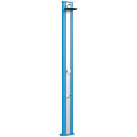 Doccia Solare da Esterno Giardino 30L Miscelatore e Lavapiedi Arkema Spring S Fascia Inox Blu