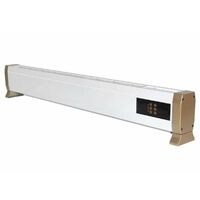 Stufa Elettrica a Battiscopa da Pavimento 140x12,5x24 cm 2200W Sined  Bianco