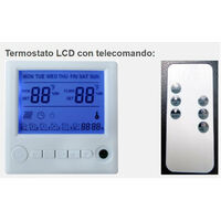 Cronotermostato Termostato Digitale da Parete con Telecomando Sined Bianco