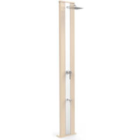 Doccia Solare da Giardino 40L Miscelatore e Lavapiedi Arkema Dada S Fascia Inox Champagne Bronze