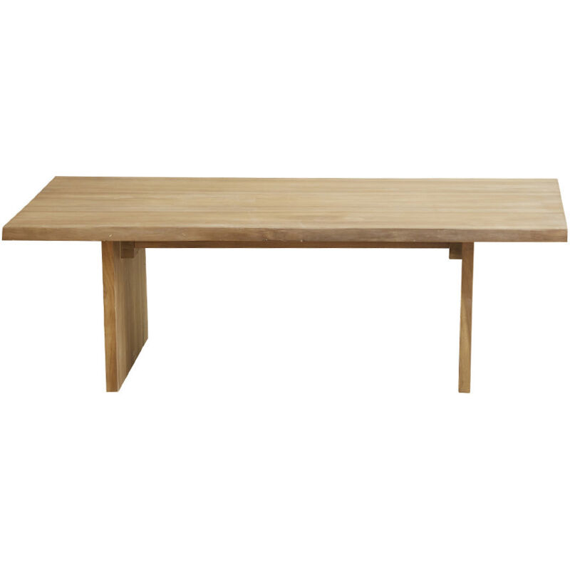 Table Basse Rectangulaire En Bois Teck 120 Cm - Naturel - Paris Prix