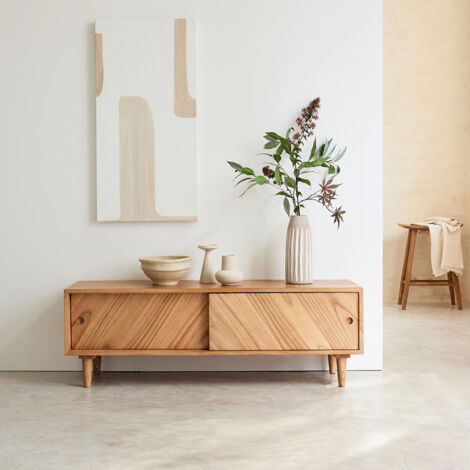 Meuble TV en mindi massif 135 cm (1/5)