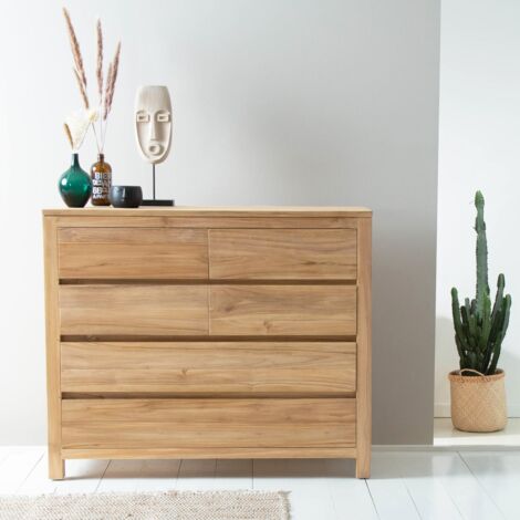 Buffet en bois de teck massif 120 cm (1/4)