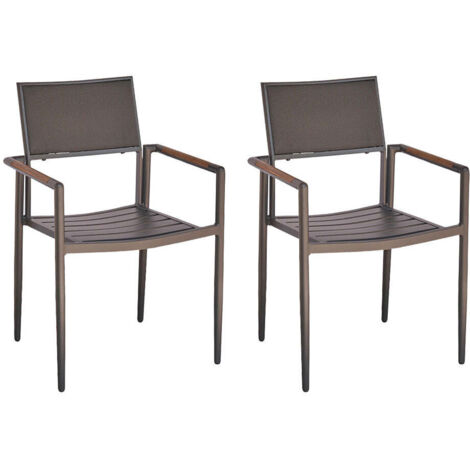 Lot De 2 Fauteuils Scandinaves Gris foncé LAYAL - Fauteuil Pas Cher