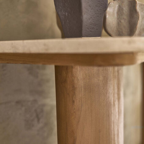 Table Console Teck Massif Recyclé 120 Cm – Meuble Entrée, Couloir Ou Salon Style Colonial Avec 3 Tiroirs