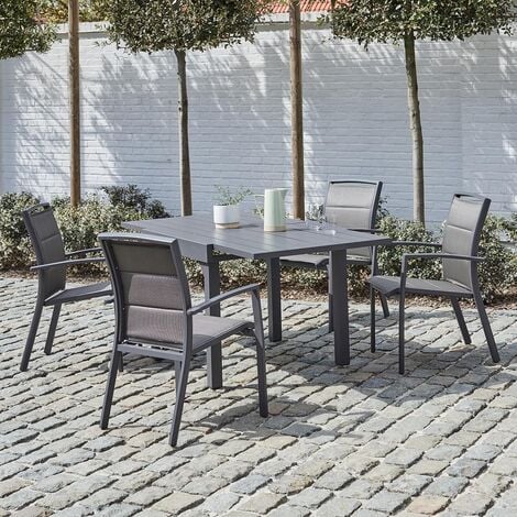 Ensemble table et chaises de jardin en aluminium DCB Garden 12 personnes  sable
