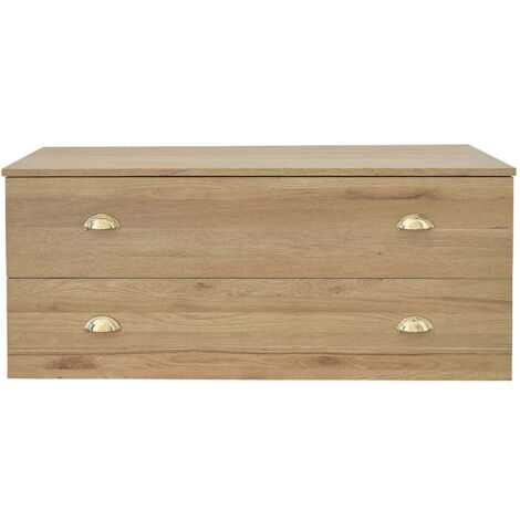 Meuble de salle de bain en bois de chêne 120 cm