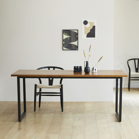 Table en teck massif et métal 8 pers. (1/5)