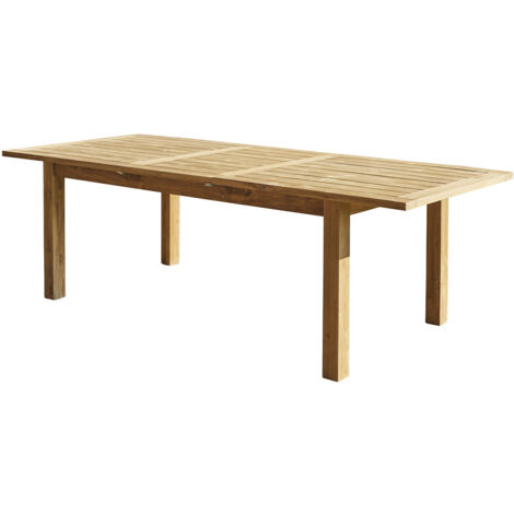 Table de jardin en teck recyclé massif 8/10 places