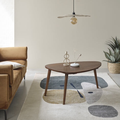 Table basse en mindi massif finition noyer (1/5)