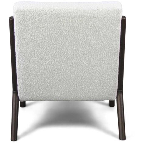 Borgia - Fauteuil en bois massif par Parawood et tissu bouclé