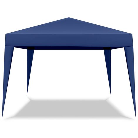 Tente pliable 3x3 Tonnelle de jardin automatique Barnum pliante avec sac couleur Bleu (1/5)
