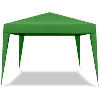 Tente pliable 3x3 Tonnelle de jardin automatique Barnum pliante avec sac couleur Vert