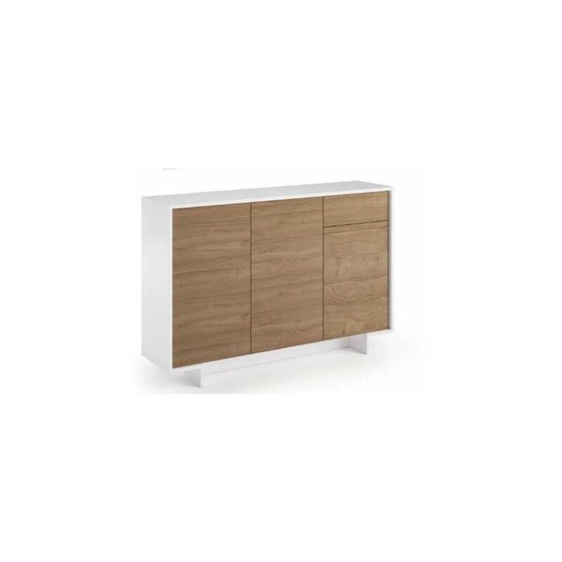 DMORA - Armadio Guardaroba A Due Ante E Un Cassetto, Colore Bianco, Cm 79 X 35 X H170