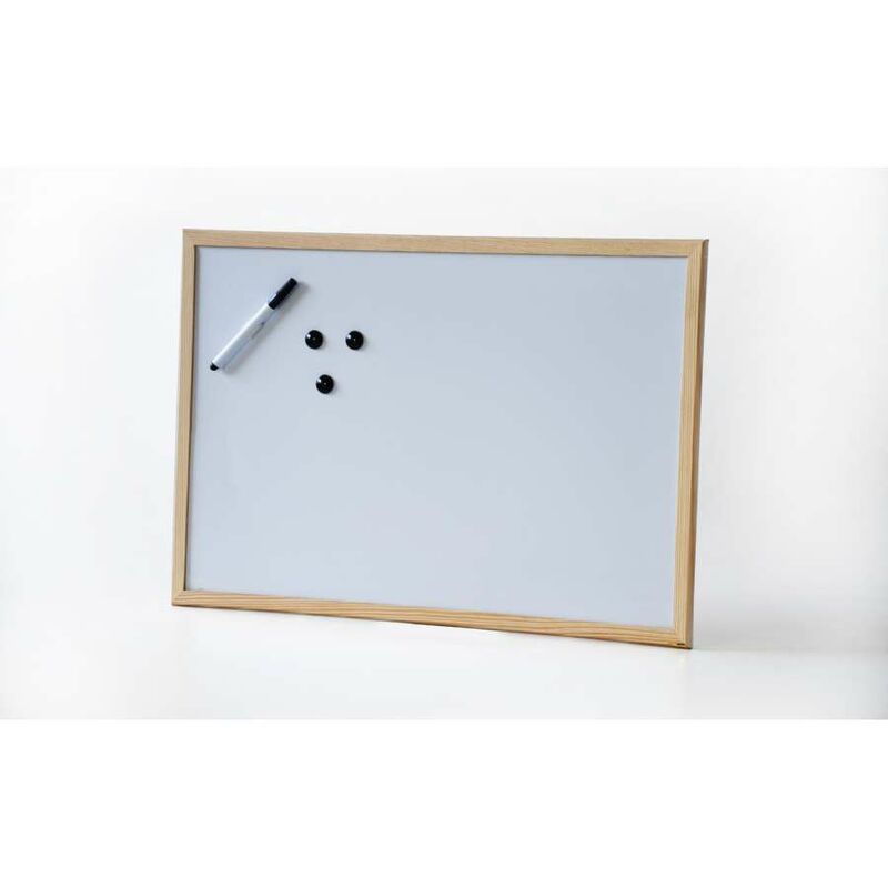 Lavagnetta Magnetica FRANKEN 40x60cm - Superficie Scrivibile, Cornice Legno, Per Ufficio E Casa - Foto 2
